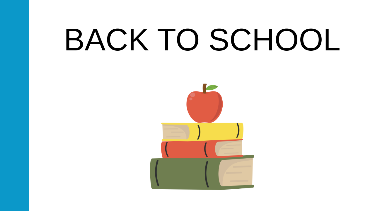  Back to school with an apple on top of books